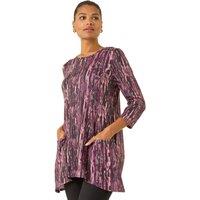Roman Women's Printed Pocket Swing Top in Purple | Size: 12