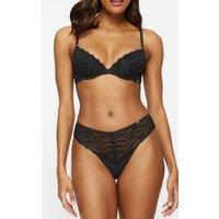 KBX Women's Lola High Waisted Thong in Black | Size: 18