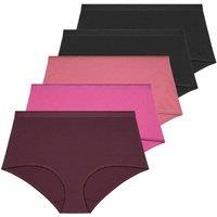 Yours Women's 5 Pack Full Briefs in Pink | Size: 26-28