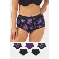 Yours Women's 5 Pack Floral Full Briefs | Size: 34-36