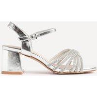 Linzi Women's Strictly Wide Fit Silver Block Heel | Size: 7-Standard Fit