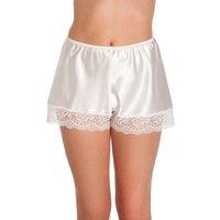 Lady Olga Women's English Made Satin Lace French Knicker in Ivory | Size: 18-20