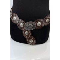 Raffaella Women's Oval Disc Belt in Brown
