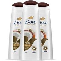 Dove Women's Nourishing Restoring Ritual 'Shampoo' with Coconut Oil, 3x 400ml in White