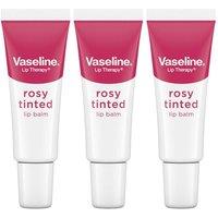 Vaseline Women's LipTherapy Rosy Tinted 'LipBalm' For Instant Softness&Pink Hint, 3x10g in White
