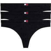 Tommy Hilfiger Women's Heritage Packs 3 Pack Thong Black | Size: Medium