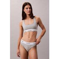 Calvin Klein Women's Icon Cotton Modal Thong Grey Heather | Size: XL