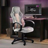 X Rocker Maverick Ergonomic Mid-Back PC Gaming Chair with Swivel in Dusty Pink