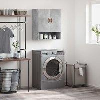 Berkfield Home Wall Cabinet Concrete Grey 60x31x70 cm Engineered Wood | Size: 60 x 31 x 70 cm
