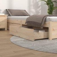 Berkfield Home Bed Drawers 4 pcs Solid Wood Pine in Brown