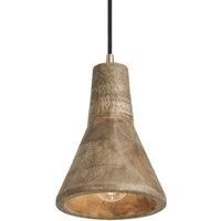 Industville Maribo Wooden Pendant Light - 6 inch in Natural | Size: 6 inches