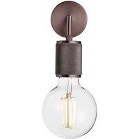 Industville Knurled Edison Wall Light in Bronze | Size: Medium