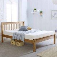 Rest Relax Colwick Waxed Pine Wooden Bed in Beige | Size: Double
