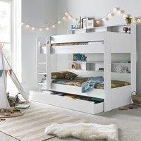 Rest Relax Olive White Wooden Storage Bunk Single Bed