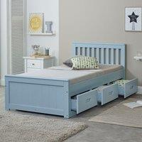 Rest Relax Maxine Wooden Storage Cabin Bed in Blue | Size: Single