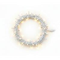 Pegdev LED string lights warm white, white rubber IP65 garden patio 10m