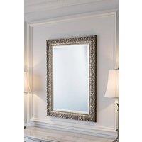 Yearn Mirrors Carved Framed Bevelled Mirror Silver 130.5x77cm | Size: 130.5x77 cm