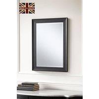 Yearn Mirrors Charcoal Grey Scooped Framed Mirror 76x61cm | Size: 76x61 cm