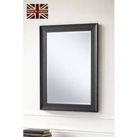 Yearn Mirrors Charcoal Grey Scooped Framed Mirror 129.5x76cm | Size: 129.5x76 cm