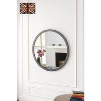 Yearn Mirrors Round Wall Mirror Dark Grey 90cm