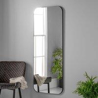 Yearn Mirrors Large Full Length Black Radius Corner Mirror 150x60cm | Size: 150x60 cm