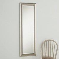 Yearn Mirrors Scooped framed mirror Silver 124x41cm | Size: 124x41 cm