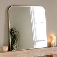 Yearn Mirrors Minimal Large Gold Mantle Mirror 100(w) x 100cm(h)