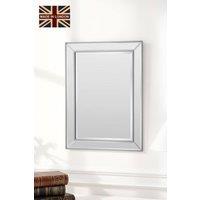 Yearn Mirrors Angled Wall Mirror Champagne 77x105cm in Metallic Silver | Size: 77x105 cm