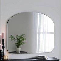 Yearn Mirrors Soho Curved Overmantle Mirror in Black