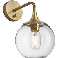 Industville Chelsea Glass Globe Wall Light - 7 Inch in Clear | Size: Medium