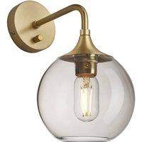 Industville Chelsea Glass Globe Wall Light - 7 Inch in Light Grey | Size: Medium