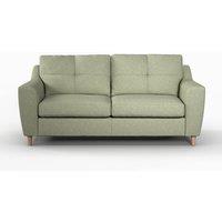 Furnishings For Less UK Baxter Tufted Fabric 3 Seater Sofa - Charcoal, Silver, Oatmeal or Sage in Light Grey