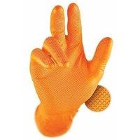 Pegdev 350x Premium Orange Nitrile Gloves Powder-Free Disposable Latex-Free Textured XL 175 Pairs