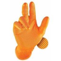 Pegdev 450x Premium Orange Nitrile Gloves Powder-Free Disposable Latex-Free Textured XL 225 Pairs