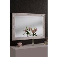 Yearn Mirrors Decorative White Mirror 104 x 74cm | Size: 104 x 74 cm
