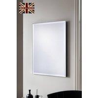 Yearn Mirrors Yearn Minimal Bevelled Mirror 86x58cm in Metallic Silver | Size: 86x58 cm