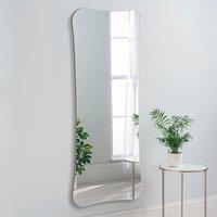 Yearn Mirrors Large Full Length Irregular Curved Mirror in Gold