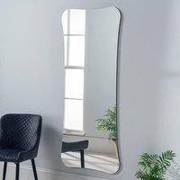 Yearn Mirrors Large Full Length Irregular Curved Mirror in Black