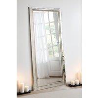 Yearn Mirrors Champagne framed bevelled full length mirror 166.5x75cm in Silver | Size: 166.5x75 cm