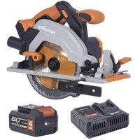 Evolution R165CCS-Li EXT Circular Saw 18V 1 x 4.0Ah Li-ion in Orange