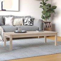 Berkfield Home Coffee Table 110x50x30 cm Solid Wood Pine in Brown | Size: 110 x 50 x 30 cm