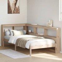 Berkfield Home Bookcase Bed without Mattress 90x190 cm Solid Wood Pine in Brown