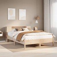 Berkfield Home Bookcase Bed without Mattress 140x200 cm Solid Wood Pine in Brown