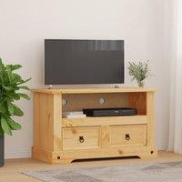 Berkfield Home TV Cabinet Mexican Pine Corona Range 91x43x56 cm in Brown | Size: 91 x 43 x 56 cm