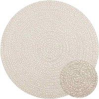 Berkfield Home Rug ZIZUR Cream √ 120 cm Jute Look Indoor & Outdoor | Size: Medium
