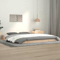 Berkfield Home Bed Frame without Mattress 140x190 cm Solid Wood Pine in Brown