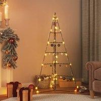Berkfield Home Metal Christmas Tree for Decoration Black 140 cm
