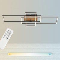 BRILONER Black Wood 2x19W 1x13W CCT LED Ceiling Light