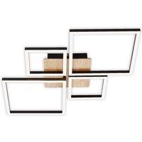 BRILONER Black Wood 2x14W 2x8W LED Ceiling Light