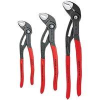 KNIPEX Cobra Water Pump Pliers 3 Piece Set (180Mm 250Mm & 300Mm) in Red